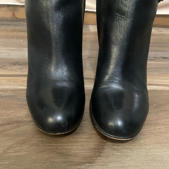Sam Edelman Fairbanks EUC tall black leather boots with gold buckle details 7.5 - Picture 7 of 9
